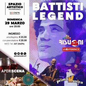 RISUONI LIVE EXPERIENCE Tributo Lucio Battisti 29 Marzo 2026